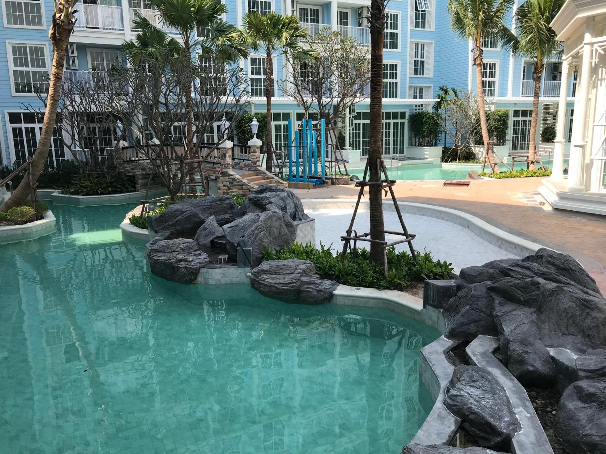 Grand Florida芭提雅带免费游泳池温泉桑拿浴和健身房瑜伽室私家海滩公寓e206 Na Chom Thian Εξωτερικό φωτογραφία