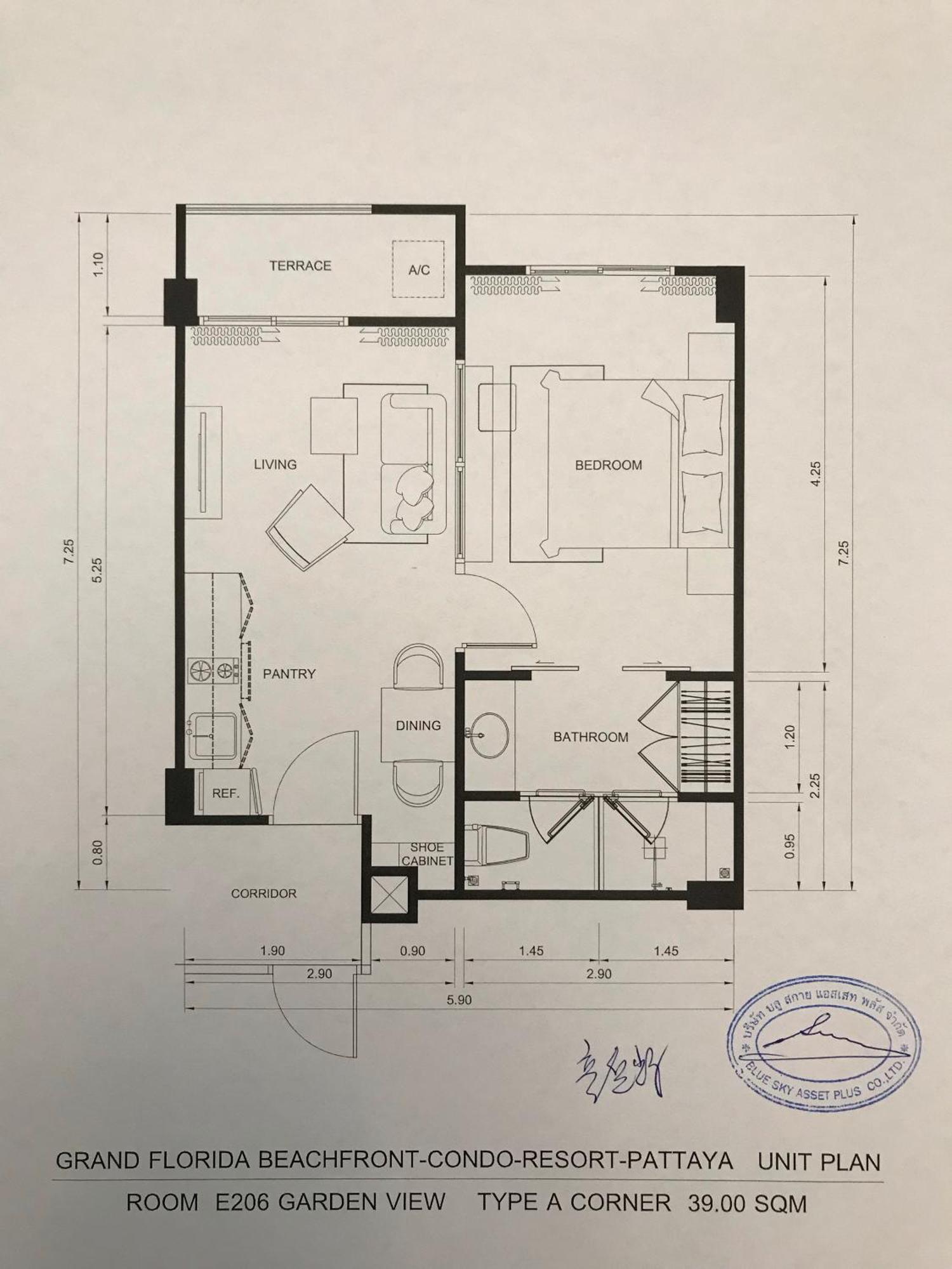 Grand Florida芭提雅带免费游泳池温泉桑拿浴和健身房瑜伽室私家海滩公寓e206 Na Chom Thian Εξωτερικό φωτογραφία